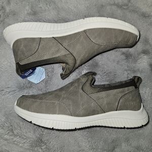 NEW! Nunn Bush Bloom Shoes Men's Size 10 Taupe Slip-On Loafers Comfort Walking